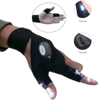 LED Flashlight Gloves Gifts for Men Light Fingerless Outdoor Fishing Gloves Tool Gadgets Gifts for Repairing Working