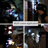 LED Flashlight Gloves Gifts for Men Light Fingerless Outdoor Fishing Gloves Tool Gadgets Gifts for Repairing Working