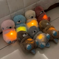 Portable Breathing Teddy Bear Soft Toy Plush Sound Machine, Baby Gift with Music, Lights & Breathing Motion Infant Toys for Newborns, Soft Breathing Stitch Teddy - SRT1