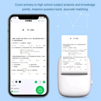 Pocket Mini Printer, Mobile Phone Bluetooth Connection Wireless Mini Thermal Printer with Android or iOS APP for Pictures, Portable Smart Printer, Contains 1 Rolls Thermal Paper, with Fast Paper Output for Photo Image - With 3 Extra Thermal Paper