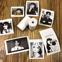Pocket Mini Printer, Mobile Phone Bluetooth Connection Wireless Mini Thermal Printer with Android or iOS APP for Pictures, Portable Smart Printer, Contains 1 Rolls Thermal Paper, with Fast Paper Output for Photo Image - With 3 Extra Thermal Paper