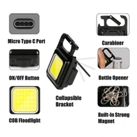 Mini Rechargeable Keychain Flashlight – Compact Power with 4 Light Modes