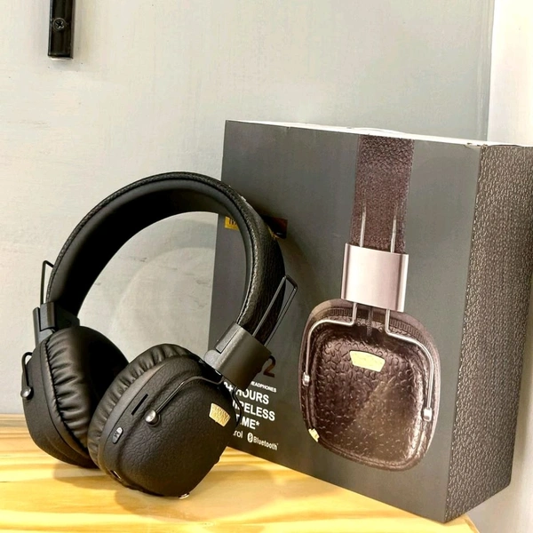 Wireless Headphones, HD Stereo Sound Over Ear Headphones with Built-in Microphones, Deep Bass 10 Hours Playtime, Fast Charge BT Headset for Adults, School, Travel - Black