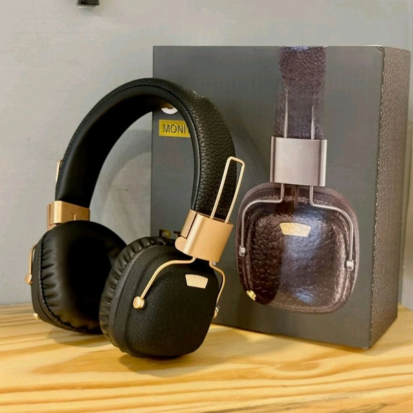 Wireless Headphones, HD Stereo Sound Over Ear Headphones with Built-in Microphones, Deep Bass 10 Hours Playtime, Fast Charge BT Headset for Adults, School, Travel - Gold