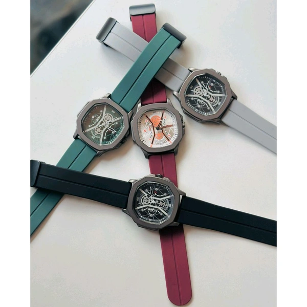 V7 Analog Quartz Watch – Crafted for Style, Built for Everyday - Black