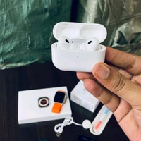 Trending Combo Offer | Series Smartwatch, Wireless Buds, 4 Straps, Cable Protector, Silicone Buds Case