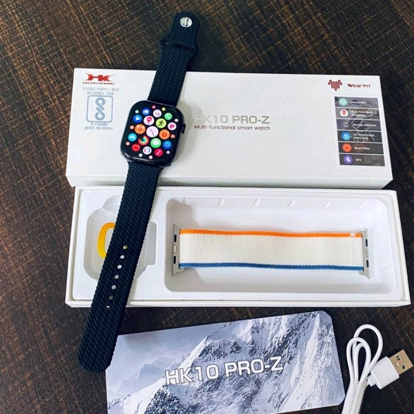 Wearfit Hk 10 Pro-Z Smartwatch | Premium Series with Dual Strap | Bluetooth Calling, Health Sensors & Sports Modes - 1 Month Cybzone Warranty