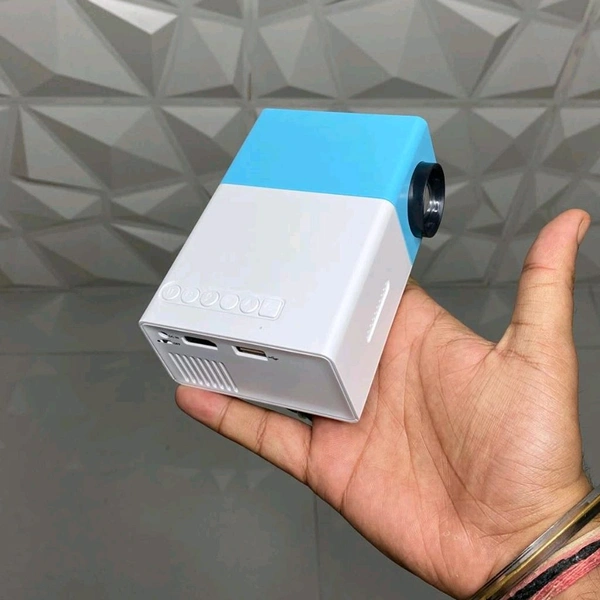 Mini Portable Movie Projector With Speaker - Fast Focus, Compatible With Laptops And TVs, Perfect For Game Consoles And USB Devices, Standard Plug, Home Theater Office Use, Ideal Gift
 - Blue