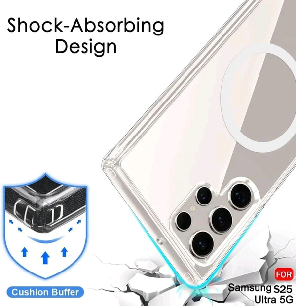 MagSafe Crystal Clear Case for Samsung Galaxy  S25 Series – Anti-Yellow, Premium Protection - Samsung S25 Ultra