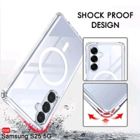MagSafe Crystal Clear Case for Samsung Galaxy  S25 Series – Anti-Yellow, Premium Protection - Samsung S25