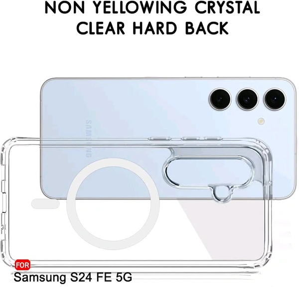 MagSafe Crystal Clear Case for Samsung S24 Series – Anti-Yellow, Premium Protection - Samsung S24 Fe
