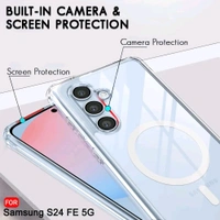 MagSafe Crystal Clear Case for Samsung S24 Series – Anti-Yellow, Premium Protection - Samsung S24 Fe