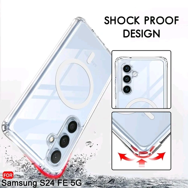MagSafe Crystal Clear Case for Samsung S24 Series – Anti-Yellow, Premium Protection - Samsung S24 Fe
