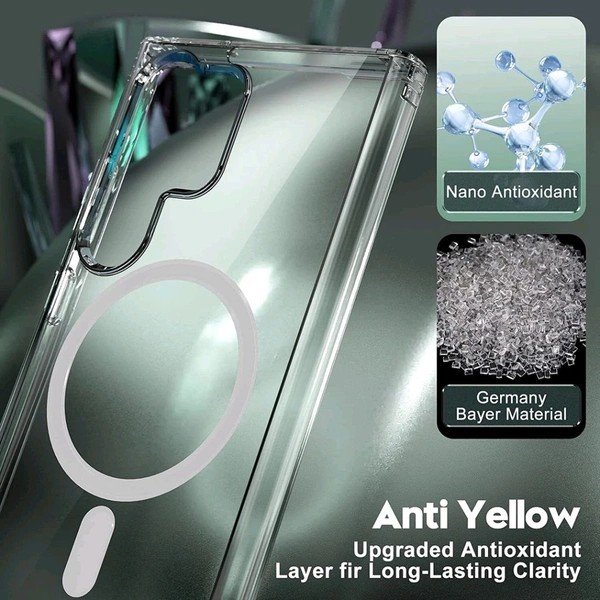 MagSafe Crystal Clear Case for Samsung S23 Series – Anti-Yellow, Premium Protection - Samsung S23 Ultra