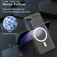 MagSafe Crystal Clear Case for Samsung S23 Series – Anti-Yellow, Premium Protection - Samsung S23 Plus