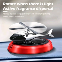 Solar-Powered Rotating Helicopter Car Air Freshener with Essential Oil Diffuser – Dashboard-Mounted Fragrance Diffuser with Propeller Spin & Refill Oil Bottle – Stylish Car Interior Accessory