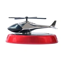 Solar-Powered Rotating Helicopter Car Air Freshener with Essential Oil Diffuser – Dashboard-Mounted Fragrance Diffuser with Propeller Spin & Refill Oil Bottle – Stylish Car Interior Accessory