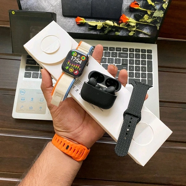 Best Value Combo Deal | Series 9 Smartwatch + TWS Earbuds (Black Edition) + Dual Strap