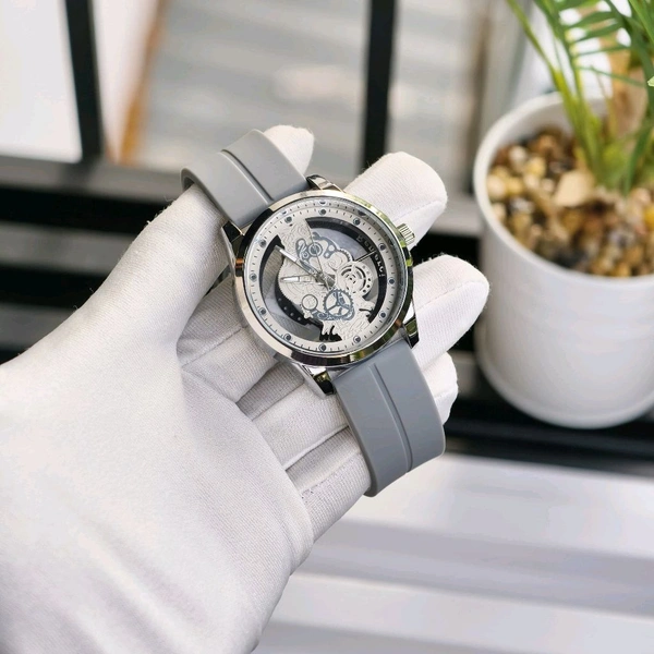 Transparent Design Analog Quartz Movement Watch With High Quality Strap Best finishing Body & Case - Gray