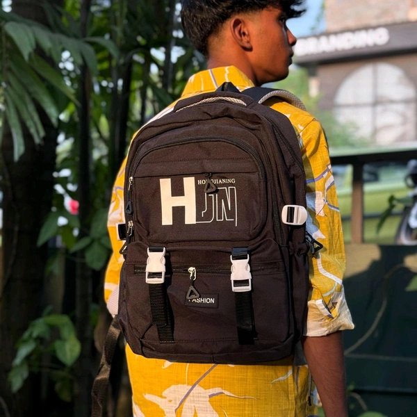 Trendy Dual-Tone HJN Backpack for Boys & Girls | Spacious, Stylish & Durable - SRB3