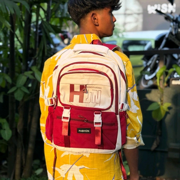 Trendy Dual-Tone HJN Backpack for Boys & Girls | Spacious, Stylish & Durable - SRB5