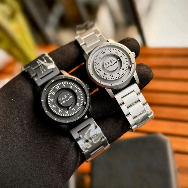New Sabr Magnetic Magnetic Ball Unique Watch For Men | New Fashionable Business Mens Watch Creative Unique Rotating Magnetic Beads Black Classic Watch Exquisite Watch - Black