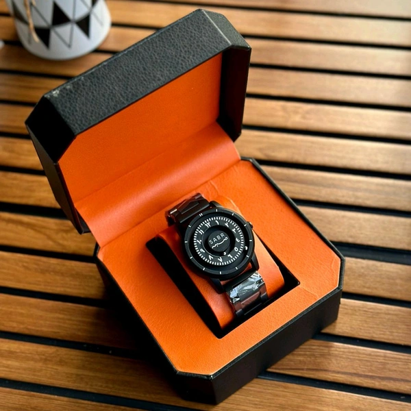New Sabr Magnetic Magnetic Ball Unique Watch For Men | New Fashionable Business Mens Watch Creative Unique Rotating Magnetic Beads Black Classic Watch Exquisite Watch - Black
