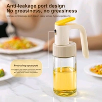 250Ml Glass Oil Sprayer Bottle with Press Handle – Refillable Kitchen Spray Dispenser for Cooking, BBQ, Baking & Salad Dressing