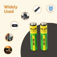 AAA 800 mWh Rechargeable Batteries, Double A High Capacity 1.5V Pre-Charged for Garden Landscaping Solar Lights, String Lights, Remotes, Wireless Mouses, Radio, (Combo Of 2 Batteries With Cable)