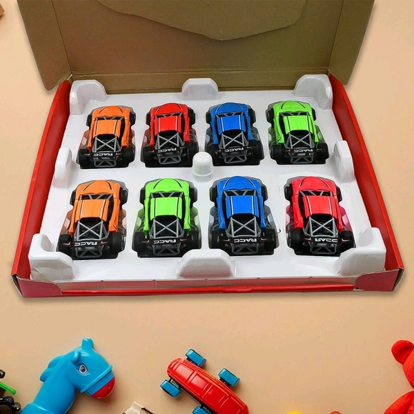 Mini Pull Back Racing Car Widely Used By Kids & Children For Playing Purposes, ABS Plastic Kids Toy Car, No. Of Wheel: 4 (8 Pcs Set / Mix Color)
