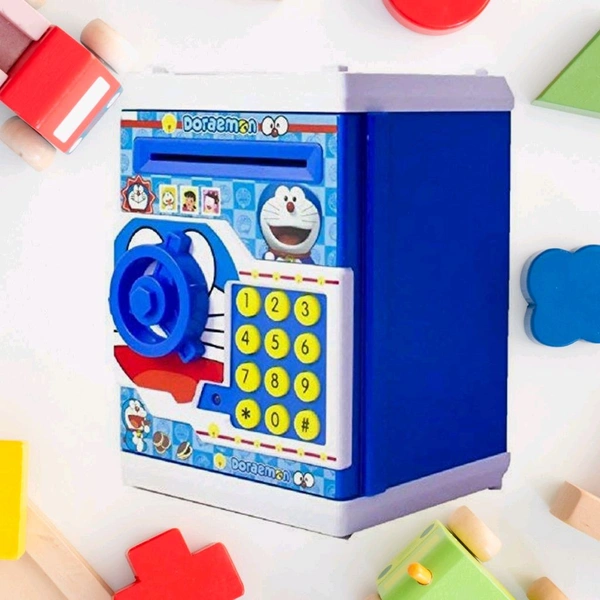 Money Safe ATM Kids Piggy Savings Bank with Electronic Lock Piggy Bank ATM with Password, Cartoon Piggy Bank for Kids
