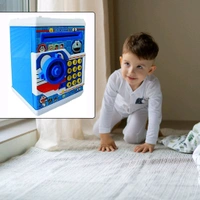 Money Safe ATM Kids Piggy Savings Bank with Electronic Lock Piggy Bank ATM with Password, Cartoon Piggy Bank for Kids