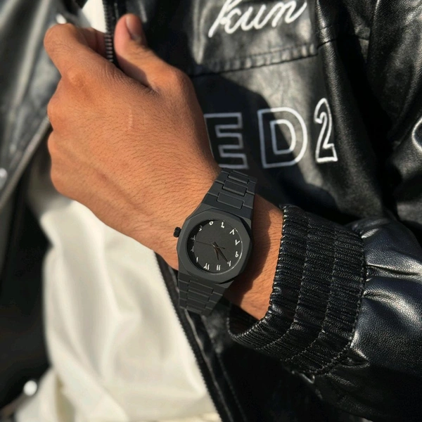 Sabr Minimal Matte Arabic Dial Watch (Black) | Luxury-Inspired Design - SRB2