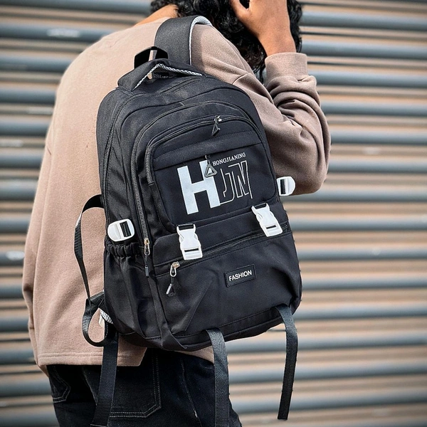 Trendy Dual-Tone HJN Backpack for Boys & Girls | Spacious, Stylish & Durable - SRH1