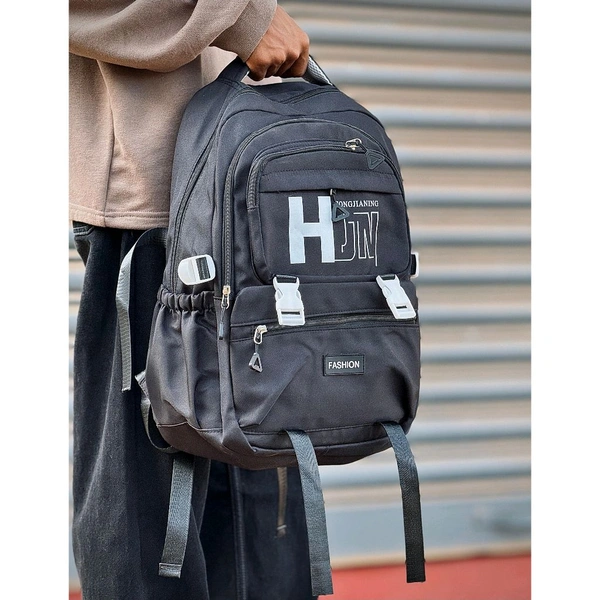 Trendy Dual-Tone HJN Backpack for Boys & Girls | Spacious, Stylish & Durable - SRH1