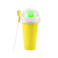 Smoothies Maker Cup, Magic Quick Frozen Smoothies Cup Cooling Cup Double Layer Squeeze Cup Slushy Maker, Homemade Milk Shake Ice Cream Maker DIY it for Children and Family