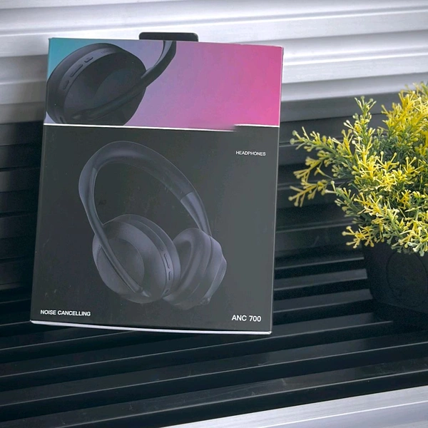 Wireless ANC Headphones, Foldable Design, Heavy Bass Sound, Noise Cancelling Bluetooth Headset with Mic, Comfortable Over-Ear Fit for Music, Gaming & Travel - Black