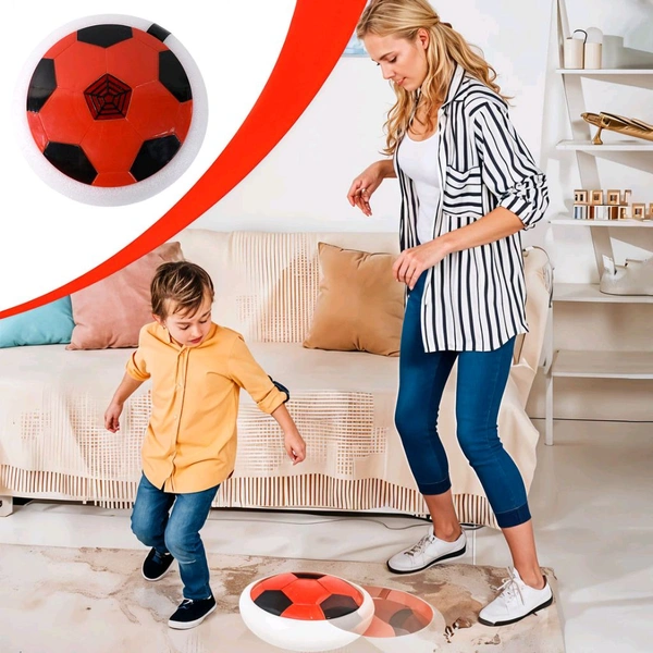 Hover Soccer Ball Toy with Foam Bumper – Indoor Air Power Football for Kids, with LED Light & Smooth Gliding
