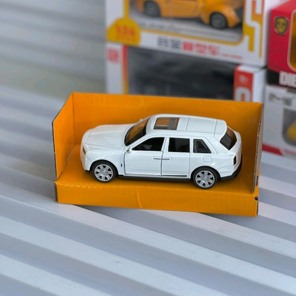 Premium Diecast Alloy Toy Car – Metal Body, Openable Doors, Premium Model for Kids & Collectors - White