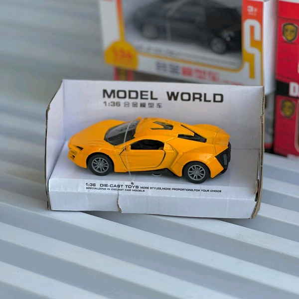 Premium Diecast Alloy Toy Car – Metal Body, Openable Doors, Premium Model for Kids & Collectors - Yellow
