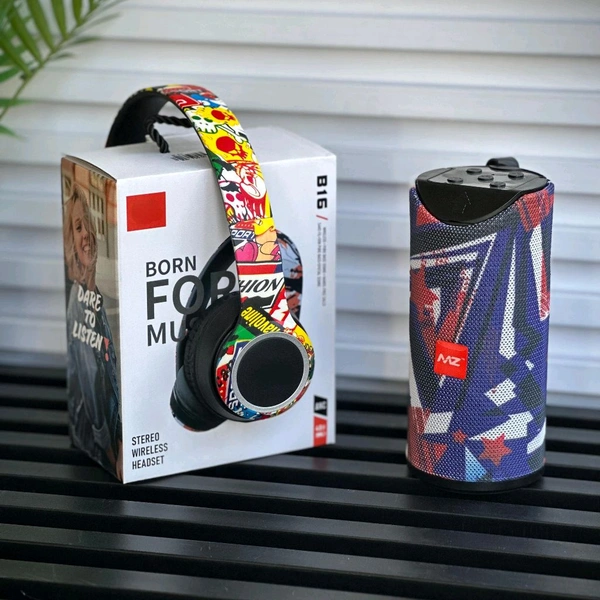 Music Combo Deal – Stylish Stereo Headphones And MZ M211 Bluetooth Speaker