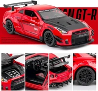 1:32 GT-R Diecast Collectors Model – Diecast Model With Lights & Opening Doors - Red