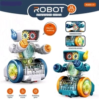 Rotating Gear Robot Toy – Light-Up, Music & Electric Walking