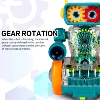 Rotating Gear Robot Toy – Light-Up, Music & Electric Walking