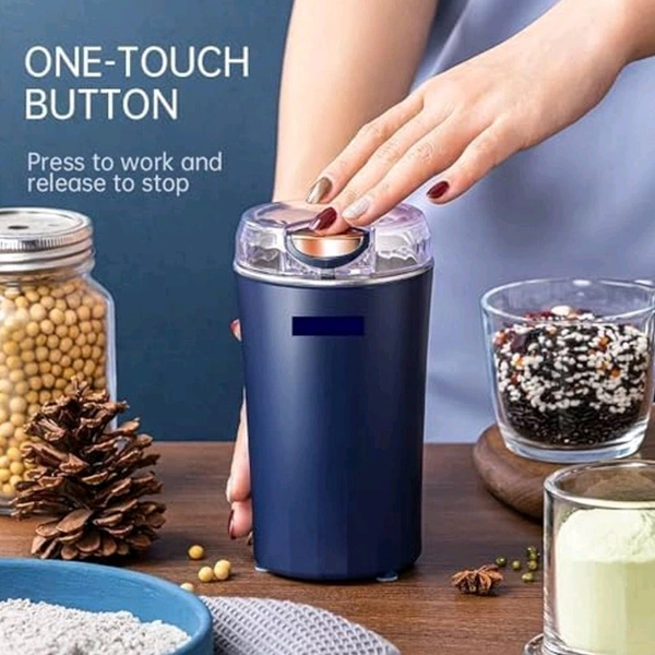 Stainless Steel Coffee Grinder Machine powerful Mini Grinder, Electric Coffee Bean Grinder Machine Portable Grinder for Home and Office for Espresso, Drip Coffee, and French Press - Durable, Quiet, and Portable for Home or Travel 300w