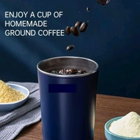 Stainless Steel Coffee Grinder Machine powerful Mini Grinder, Electric Coffee Bean Grinder Machine Portable Grinder for Home and Office for Espresso, Drip Coffee, and French Press - Durable, Quiet, and Portable for Home or Travel 300w