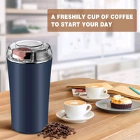 Stainless Steel Coffee Grinder Machine powerful Mini Grinder, Electric Coffee Bean Grinder Machine Portable Grinder for Home and Office for Espresso, Drip Coffee, and French Press - Durable, Quiet, and Portable for Home or Travel 300w