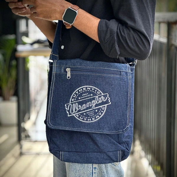 Street-Style Canvas Messenger Sling Bag | Bold Design | Unisex Crossbody Casual Bag for College, Work & Travel - SRB1