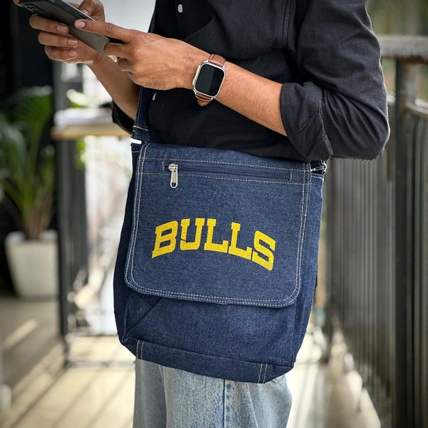 Street-Style Canvas Messenger Sling Bag | Bold Design | Unisex Crossbody Casual Bag for College, Work & Travel - SRB2
