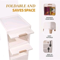 Multi-Purpose 5-Layer Plastic Storage Drawer Cabinet for Home and Office Use – Modular Organizer with Spacious Drawers, Wheels for Easy Mobility, and Durable Brown Box Packaging – Ideal for Clothes, Toys, Stationery & More